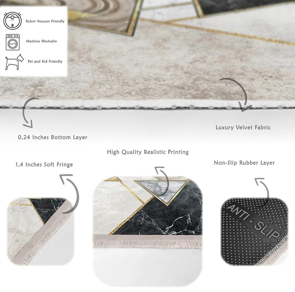 Бежов килим 160x230 cm - Mila Home