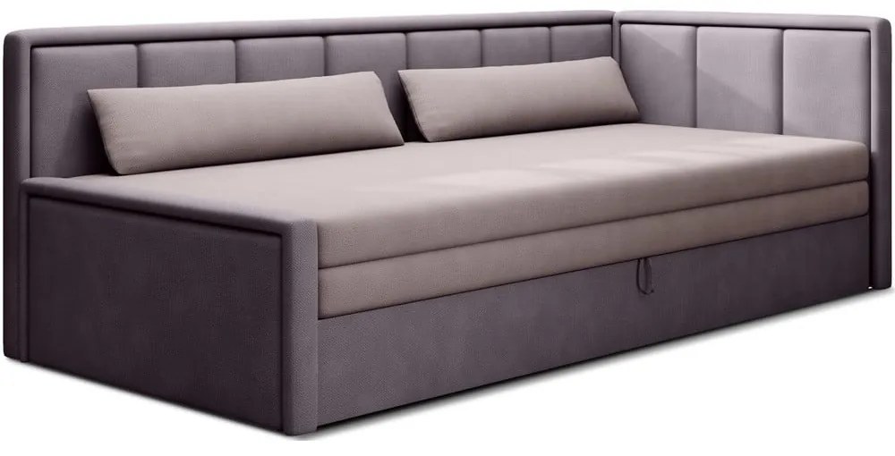 Розов шенилов разтегателен диван с място за съхранение 214 cm Fulgeo – ELTAP