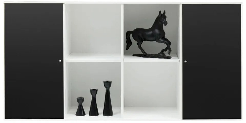 Черно-бял стенен сандък Hammel , 136 x 69 cm Mistral Kubus - Hammel Furniture