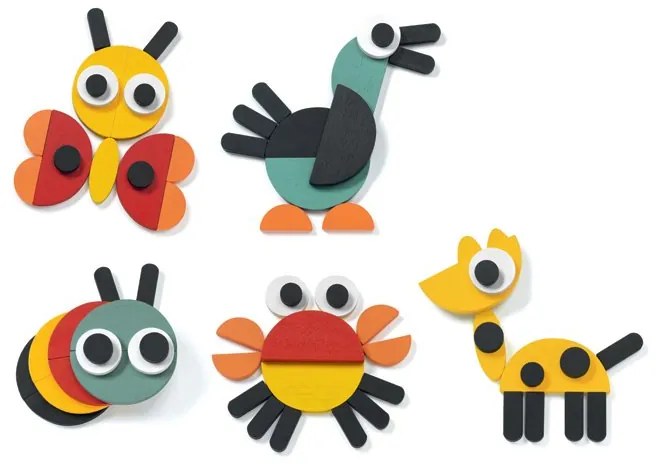 Djeco - Конструктор дървен Ze Geoanimo DJ06432G