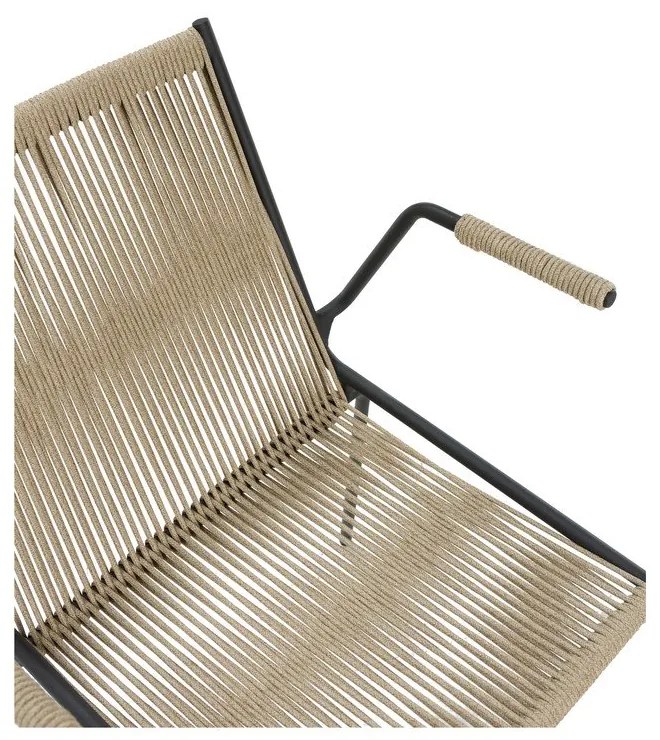 Бежови метални трапезни столове в комплект с подлакътници/за подреждане 2 бр. Emily – Marckeric