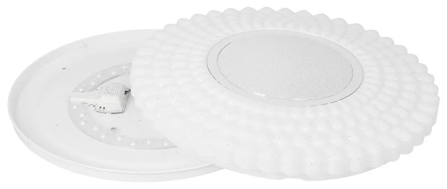 Бяло LED осветително тяло за таван 38x38 cm Uran – Candellux Lighting