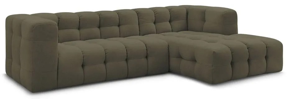 Зелен ъглов диван (десен ъгъл) Cloud – Bobochic Paris