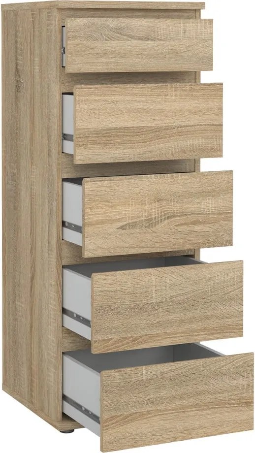 Висок скрин от декор от дъб естествен 40x107 cm Nova – Tvilum