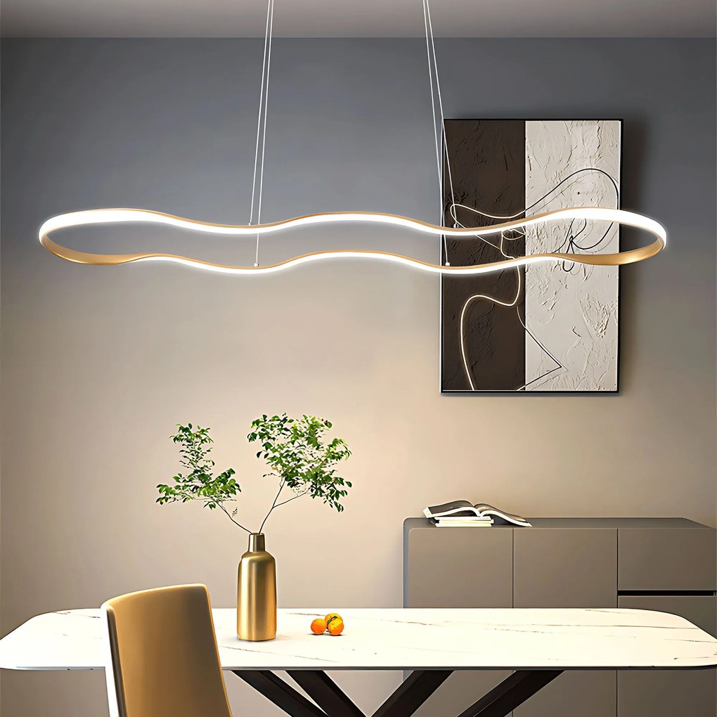 LED висяща лампа за таван LHJ027-CP 120 см златиста