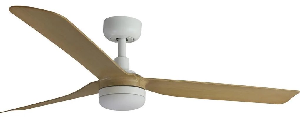 FARO 33816WT-20 - LED Димируем вентилатор PUNT M LED/18W/230V кафяв/бял Ø 132 см WT + д.у.