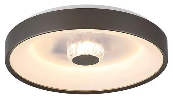 Searchlight 89735-38LT - LED димируем плафон POLKA 24W/230V + 6W, диаметър 38,5 см, кафяв