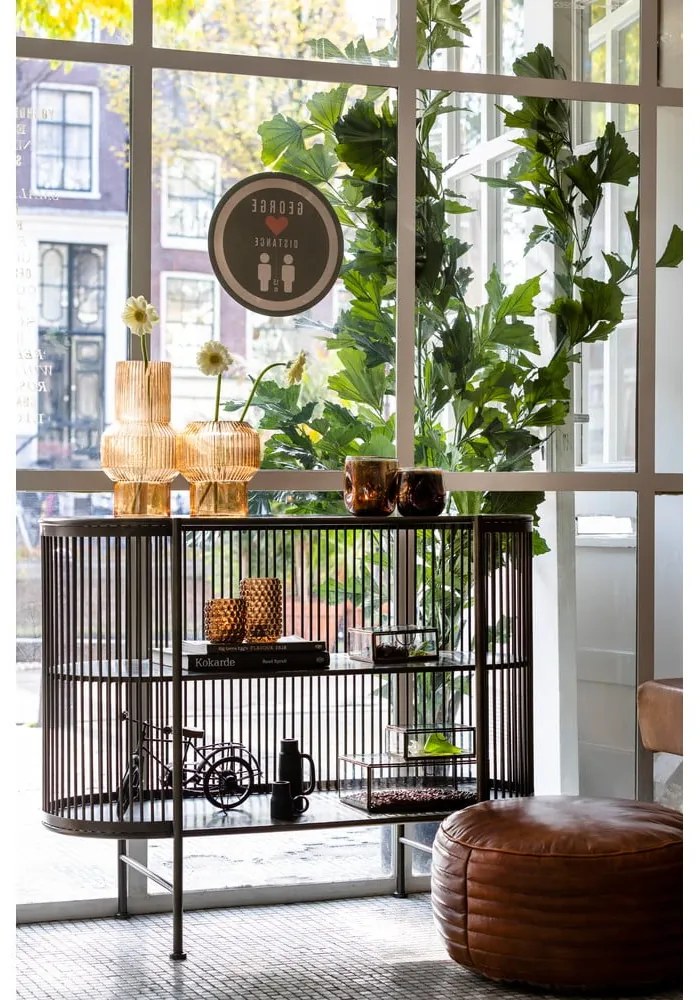 Черен метален скрин 100x80 cm Yinthe - Light &amp; Living