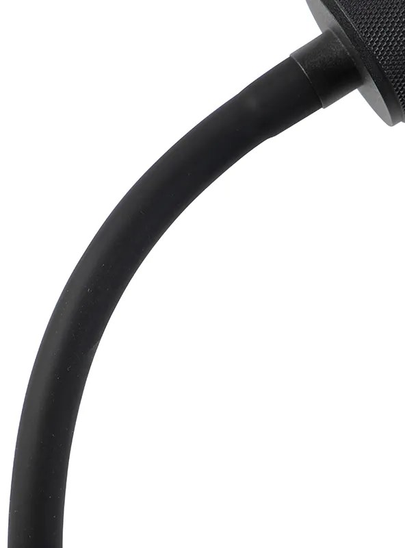 Модерна скоба лампа черна с гъвкава ръка - Cavalux