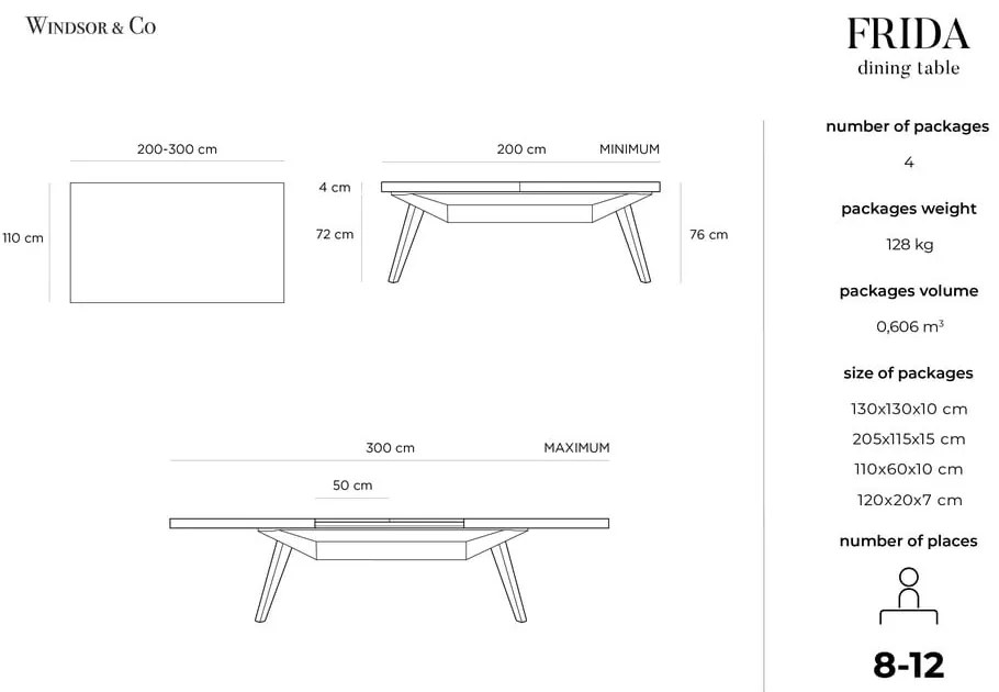 Сгъваема маса за хранене Frida - Windsor & Co Sofas