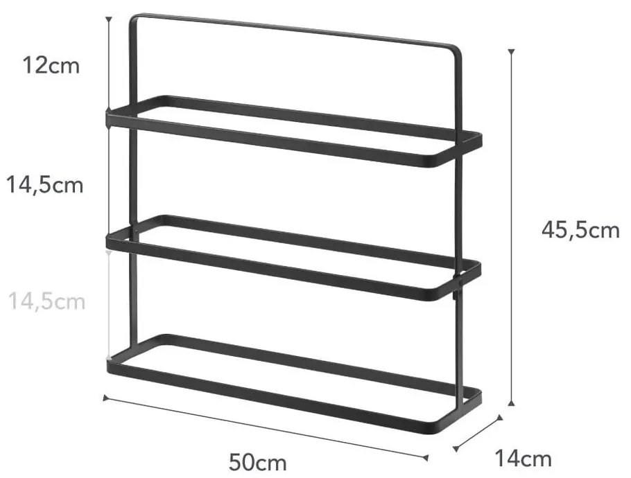 Черен метален стелаж за обувки Tower Shoe Rack – YAMAZAKI