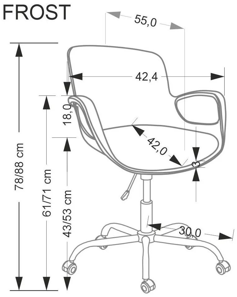 Офис стол Frot-Черен