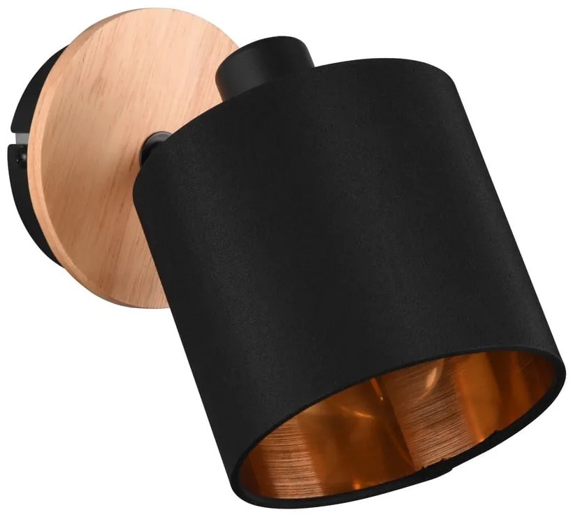 Прожектор в черен и естествен цвят ø 12 cm Tommy – Reality