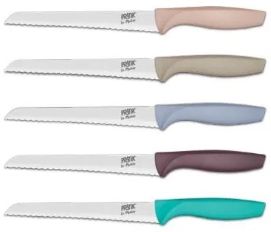 Pirge - Нож за рязане на хляб от неръждаема стомана 17см различни цветове (43220)-PRATIK