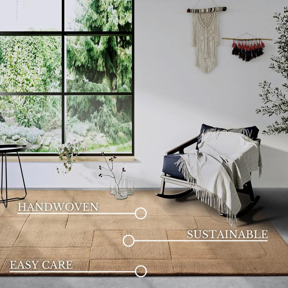 Бежов ръчно изработен вълнен килим 190x280 cm Charlotte – Villeroy&amp;Boch