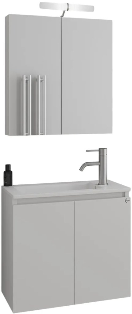 Комплект за баня Drop Verona 55-Бял