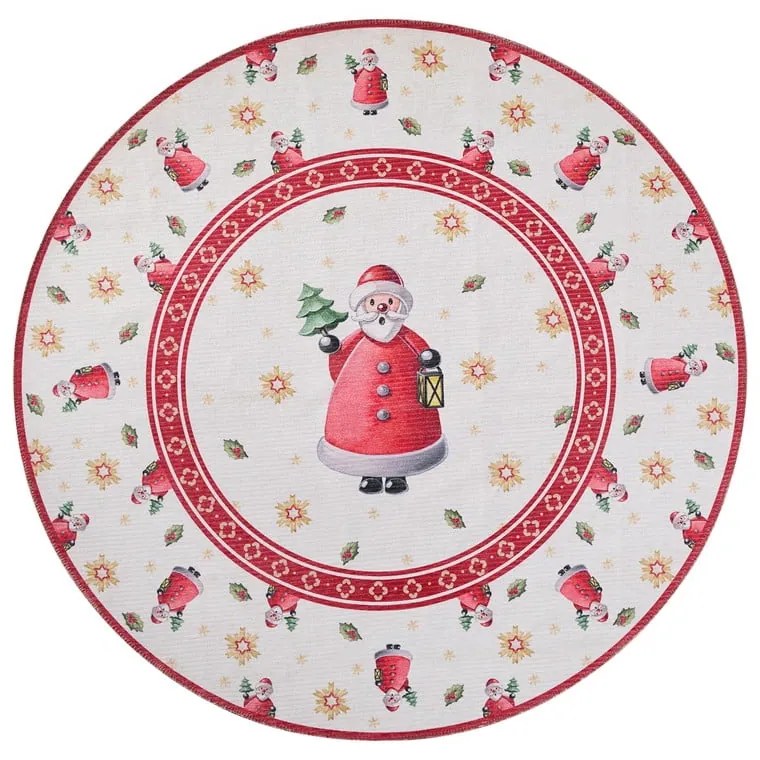 Червен кръгъл килим с коледен мотив ø 160 cm Toy's Delight Santa Claus – Villeroy&amp;Boch