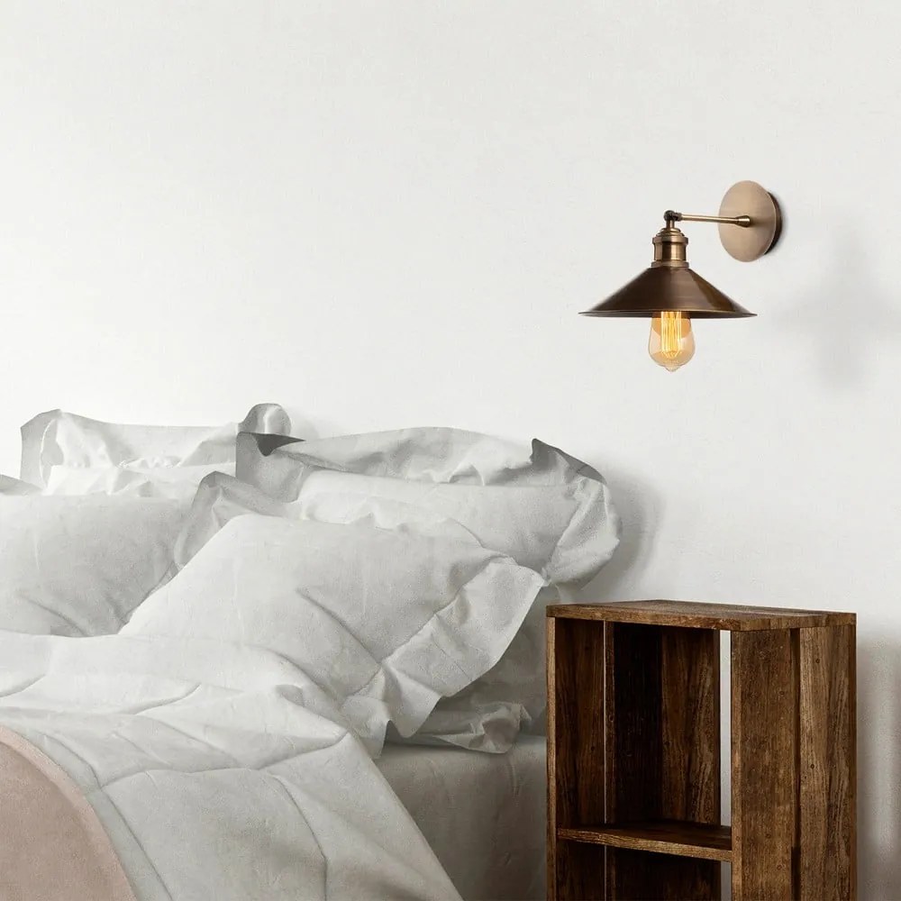 Стенна лампа в златист цвят ø 24 cm Mueno – Opviq lights