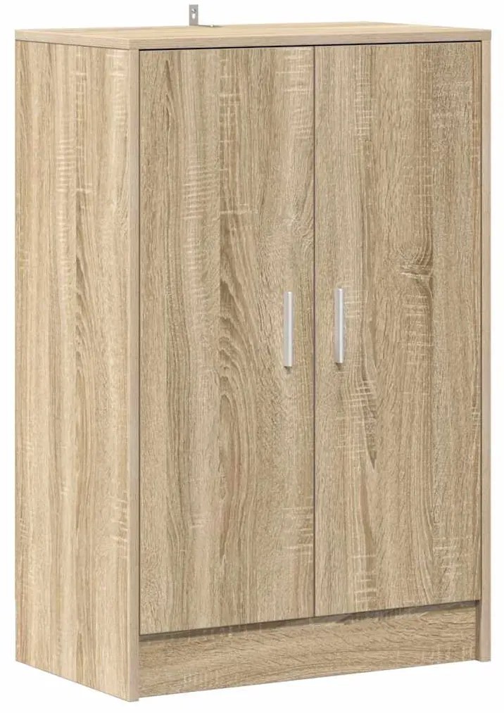 808930 vidaXL Шкаф за обувки, дъб сонома, 60x35x92 см, инженерно дърво