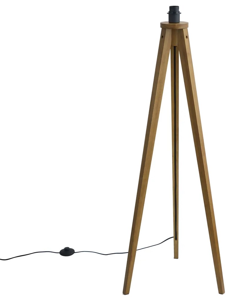 Рустикална подова лампа триножник винтидж дърво - Tripod Classic