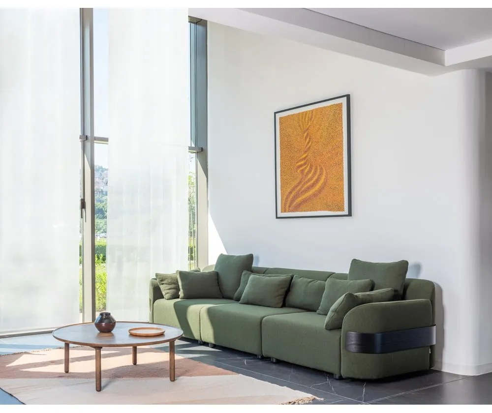 Кафява кръгла масичка за кафе от масивен дъб ø 100 cm Mu – Gazzda