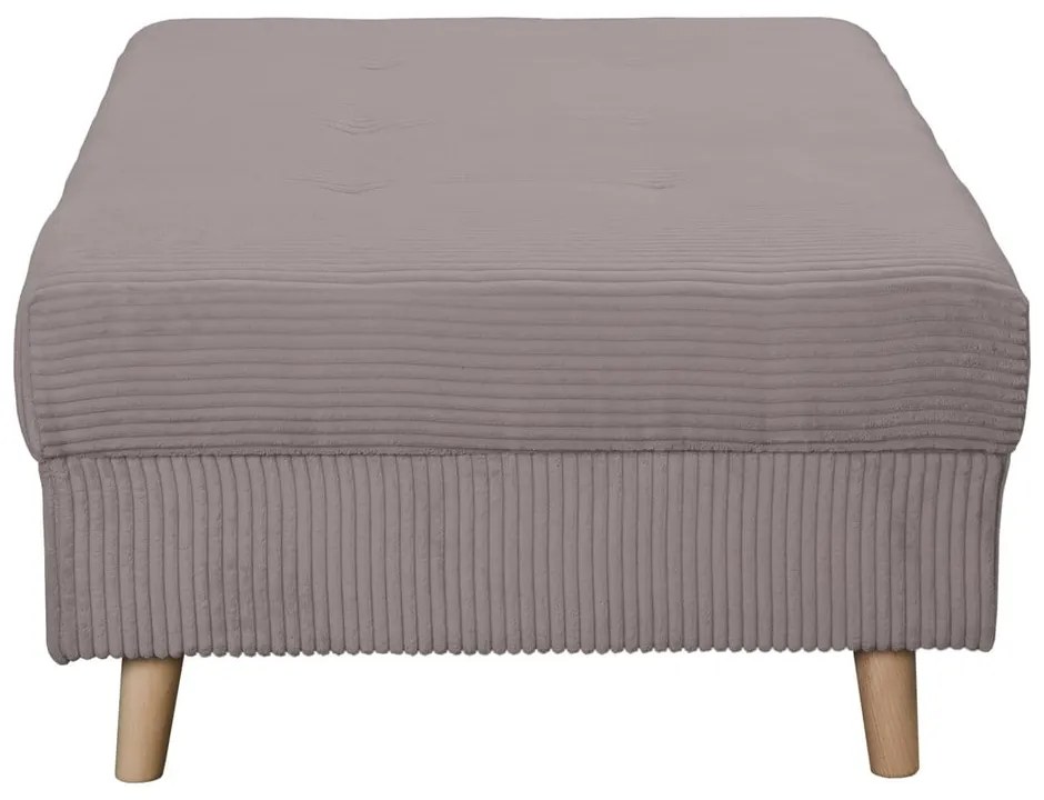 Табуретка от сив велур Ariella - Ropez