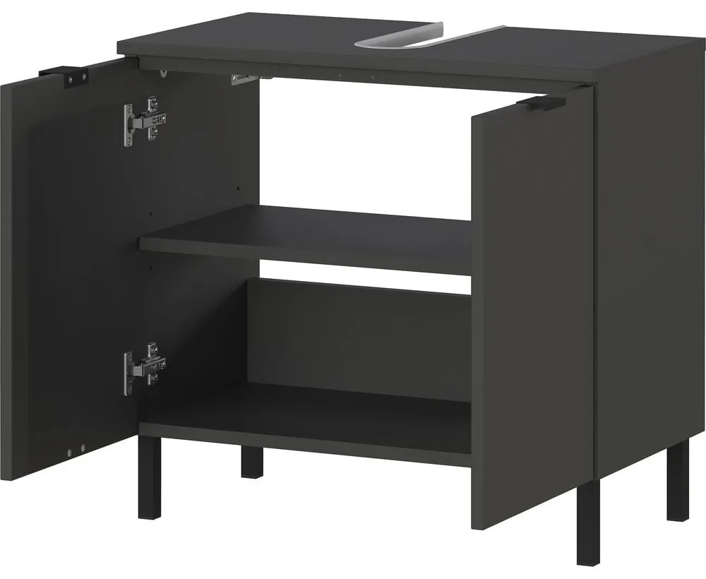 Антрацитен шкаф за мивка 60x56 cm Arcena – Germania