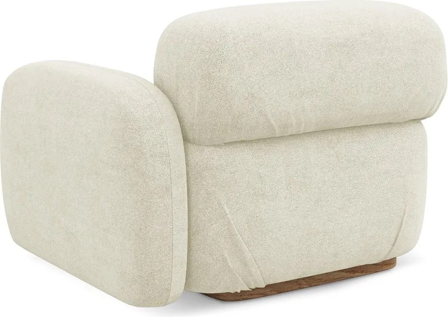 Кремав модул за диван от букле (десен ъгъл) Ailani – Makamii