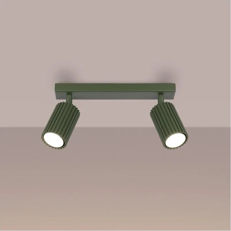 Brilagi - LED точково осветително тяло CRESTO 2xGU10/10W/230V зелено