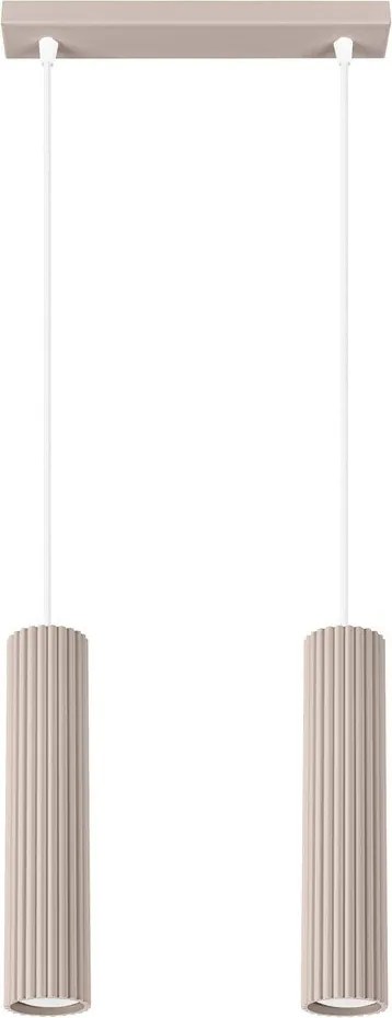 Кафяво-сиво метално висящо осветително тяло Gleam – Sollux