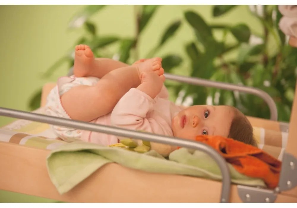 Висяща маса за преповиване от декор от бук в естествен цвят Dschungelbaby – Roba