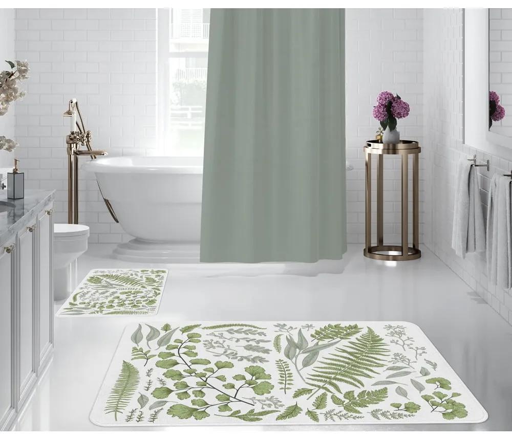 Бяло-зелени постелки за баня в комплект от 2 - Oyo Concept