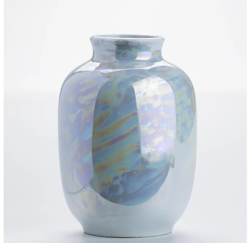 Порцеланова ваза 12,5x9 см перлено син