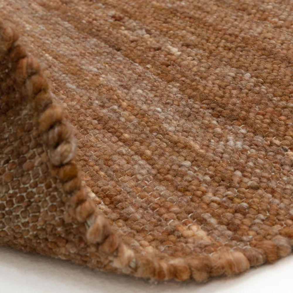 Теракотен двустранен ръчно изработен килим със смес от вълна 120x170 cm Birkdale Rust – Asiatic Carpets