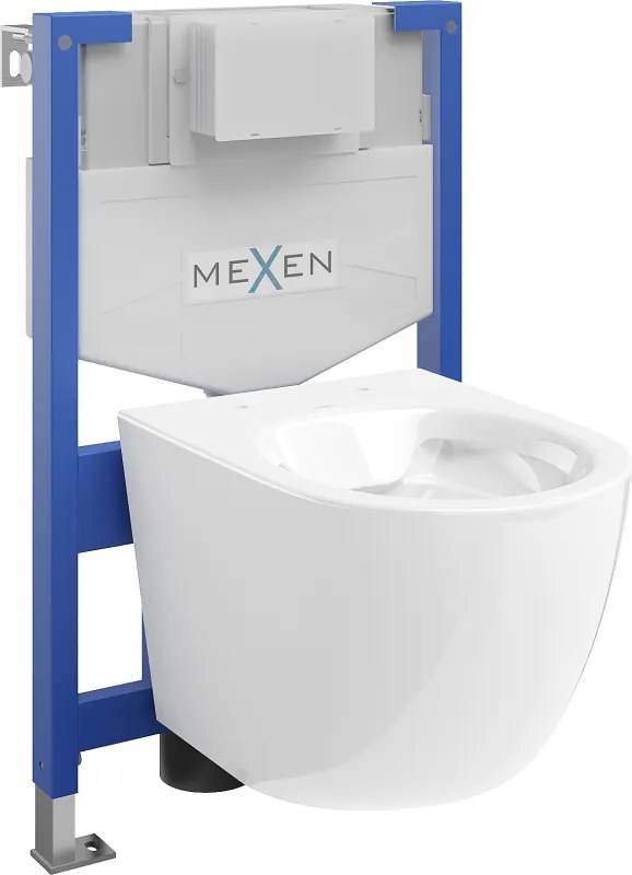 Mexen Lena вграден комплект WC стойка Fenix XS-F с тоалетна чиния, бял гланц