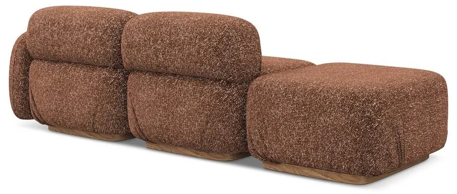 Оранжев/кафяв модулна лежанка (десен ъгъл) Ailani – Makamii