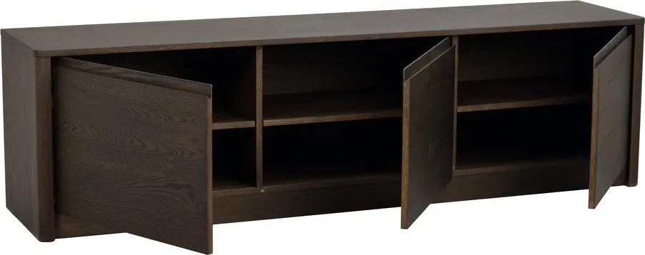 Скрин от декор от дъб в тъмно естествен цвят 180x50x40 cm Melstone – Rowico