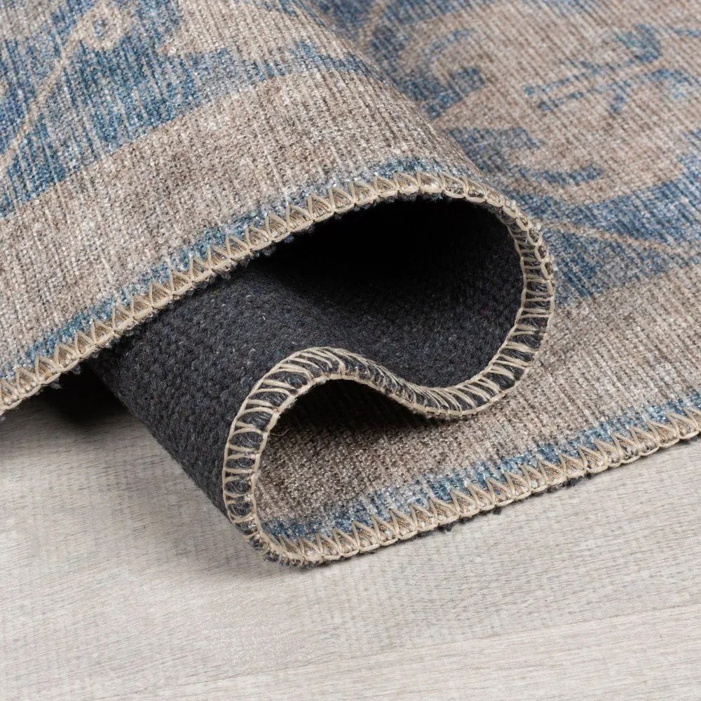 Синя пътека подходяща за пране 60x230 cm Orelia Global – Flair Rugs