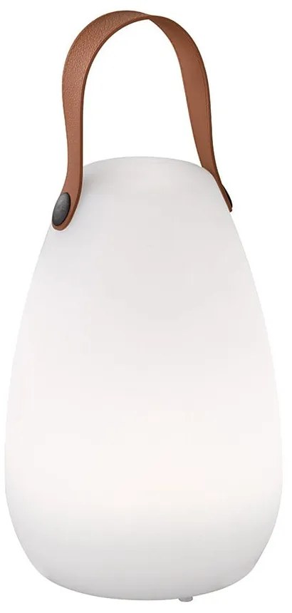 LED настолна лампа в бяло и кафяво (височина 20 см) Ruby - Fischer & Honsel