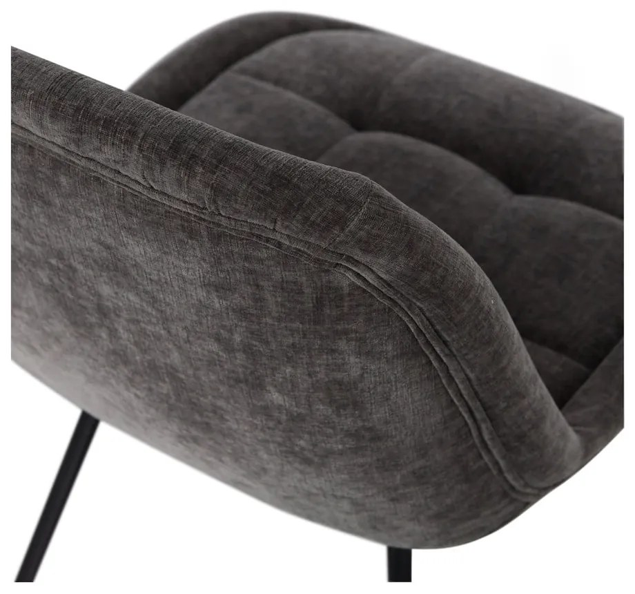 Сиви кадифени трапезни столове в комплект 2 бр. Crate – WOOOD