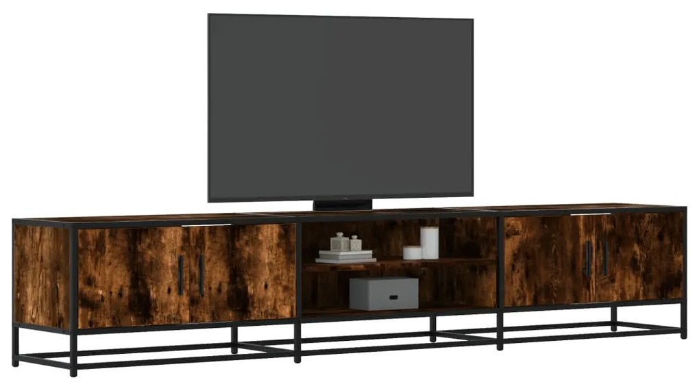 3300782 vidaXL ТB шкаф, опушен дъб, 210x35x41 см, инженерно дърво