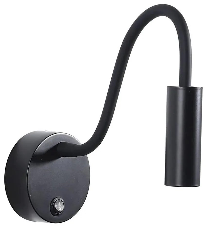 Zambelis 22049 - гъвкава LED лампа 3W/230V CRI90, черна