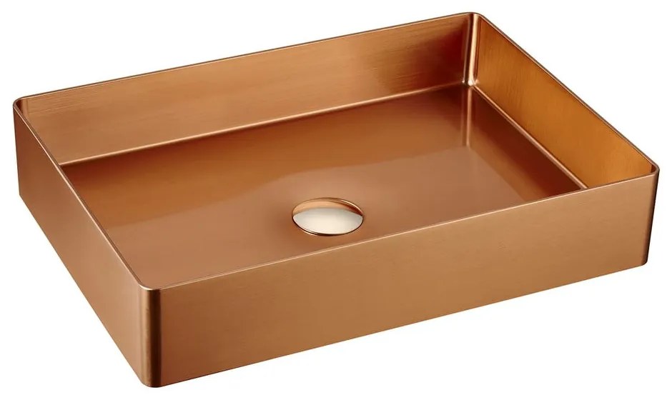 Мивка от неръждаема стомана в меден цвят 50x35 cm Aurum – Sapho
