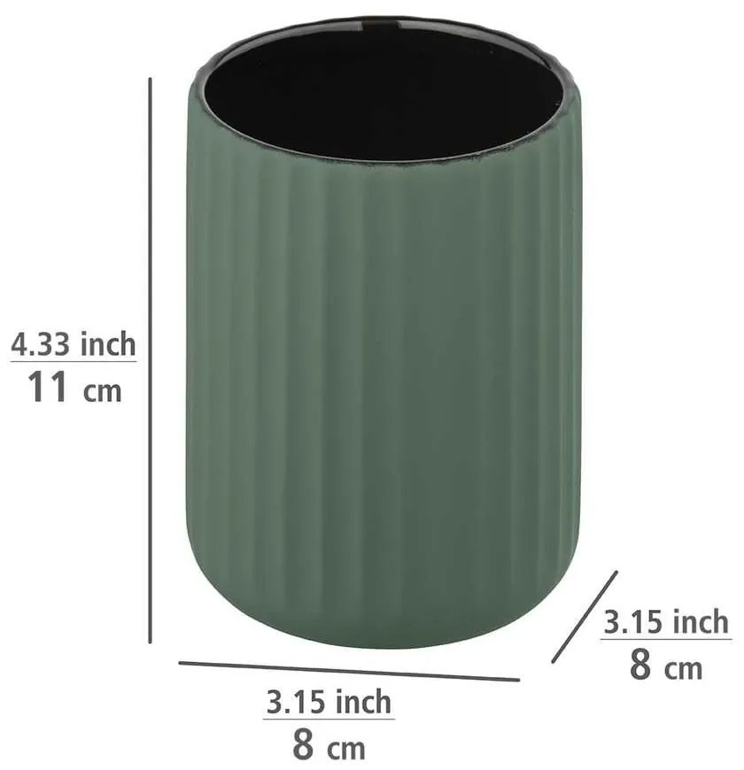 Зелен керамичен комплект аксесоари за баня Belluno – Wenko