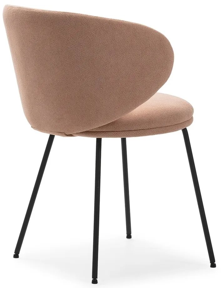 Светлорозови тапицирани трапезни столове в комплект 2 бр. Rush – Marckeric