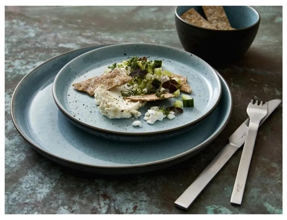 Светлосива глинена чиния ø 27 cm Grey/Light Blue – Bitz