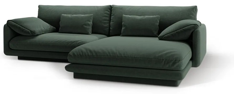 Тъмнозелен ъглов диван (десен ъгъл) Torino – Micadoni Home