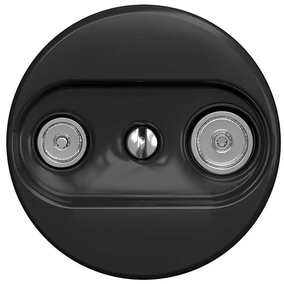 Kliklap - Ретро ТВ+R участваща розетка (продължителна), без рамка, черна