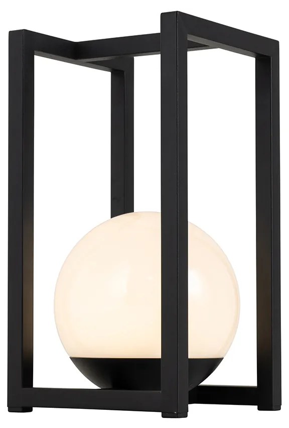 Външна настолна лампа черна с LED с докосване за презареждане - Nowi