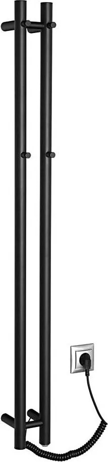 Sapho - Електрически сушилник за кърпи PAPINADO 40W 120x11 см матово черно